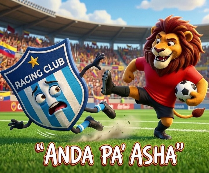 Las gastadas de los hinchas de Caracas (y algunos de Independiente) a Racing.