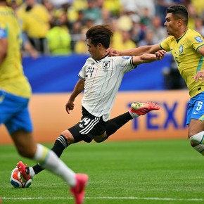 Video: quite, corrida y golazo de Japón para el 1-0 ante Brasil