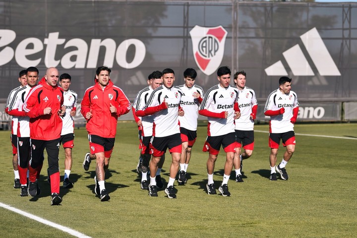 El entrenamiento de River (Prensa River).