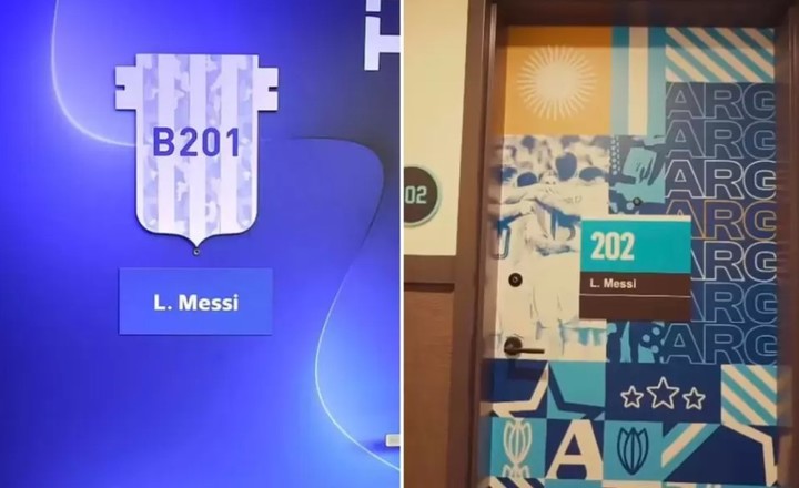 En Qatar, Leo estuvo en la habitación 201 y ahora, en USA, en la 202.