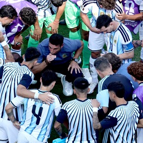 Scaloni y un llanto que fue el de todos