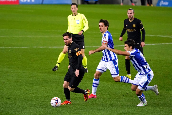 Messi, inalcanzable ante Oyarzabal en 2021 (REUTER).