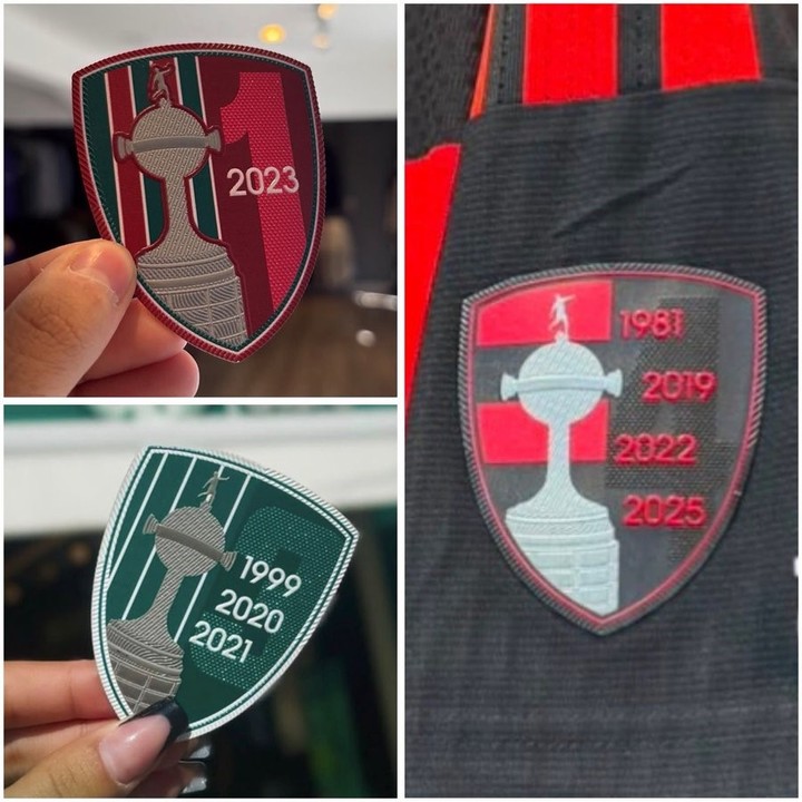 El nuevo parche que lucirán los campeones de la Libertadores a partir de octavos de final. (Foto: X)