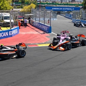 Video: Varrone fue embestido y terminó contra el muro en el arranque de la Sprint de F2 en Madrid