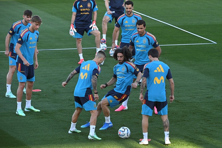 La práctica abierta de España (EFE).