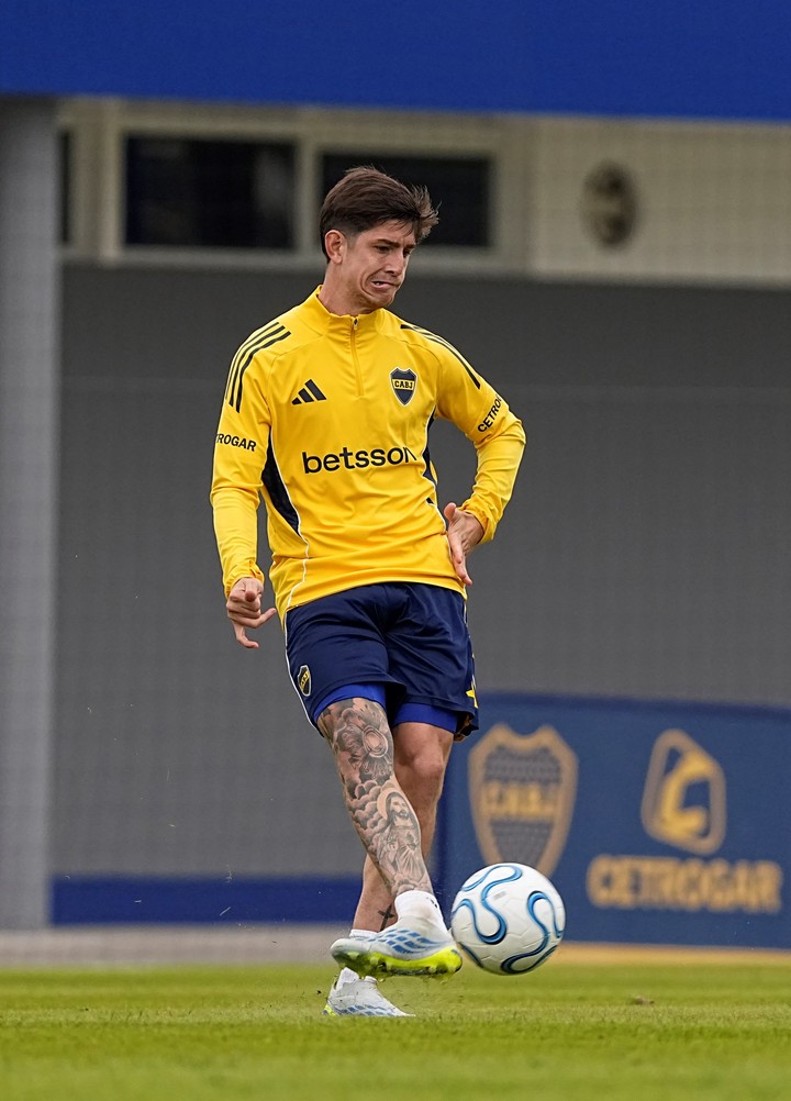 Toto Belmonte, uno que tiene chandes, aunque Delgado seguiría en el equipo (Prensa Boca).