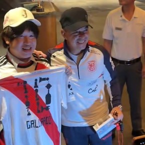 Gallardo y una sorpresiva visita riverplatense en Japón