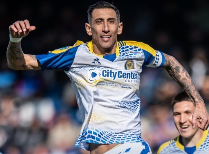 Di María en su gol frente a Tigre (Foto: Prensa Rosario Central).